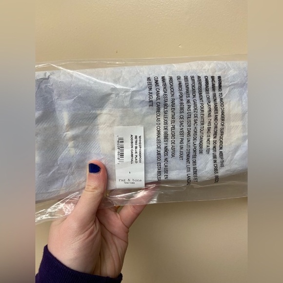 Retro Blue Plaid Addison Carryall Tote Bag | Rag & Bone - Picture 8 of 9